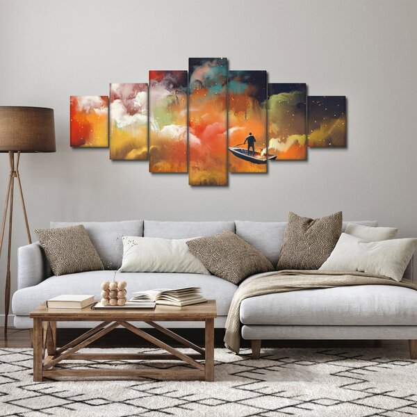 Obraz - Muž plující vesmírem (210x100 cm)
