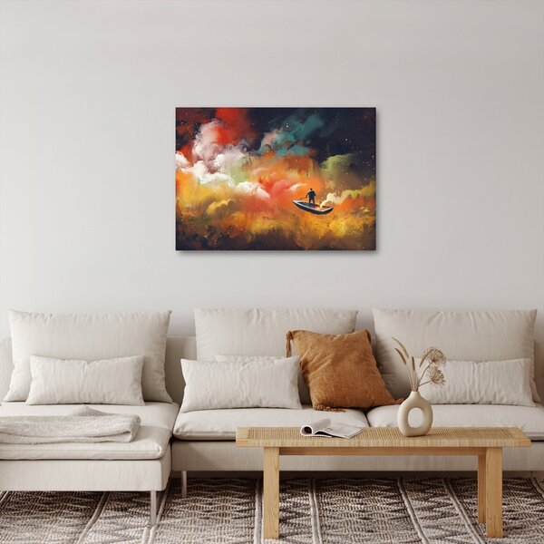 Obraz - Muž plující vesmírem (70x50 cm)