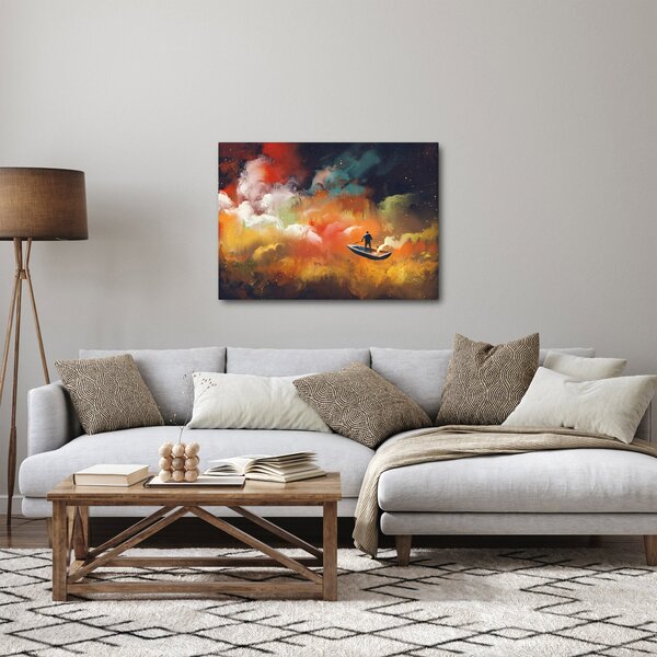 Obraz - Muž plující vesmírem (70x50 cm)