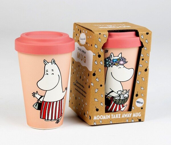 NordicBuddies Cestovní hrnek Moominmamma oranžový 450ml
