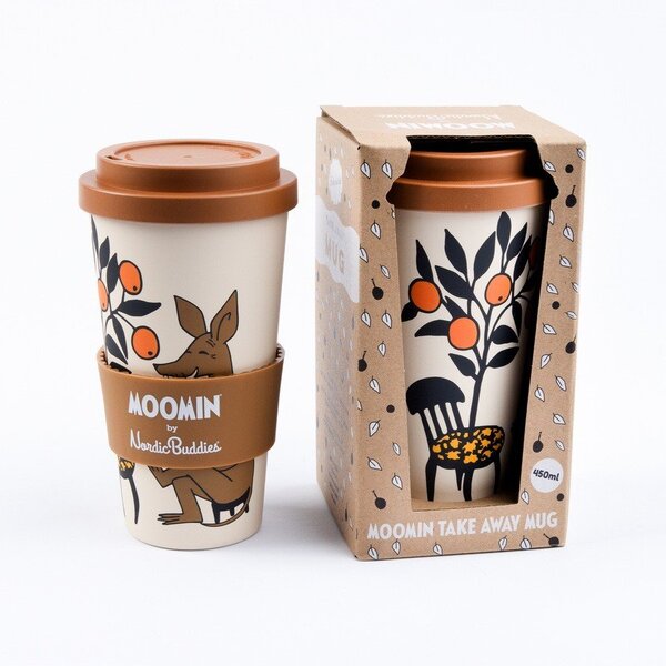 NordicBuddies Cestovní hrnek Moomin Sniff béžový 450ml