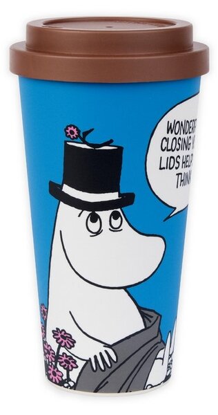 NordicBuddies Cestovní hrnek Moominpappa modrý 450ml