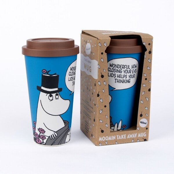 NordicBuddies Cestovní hrnek Moominpappa modrý 450ml