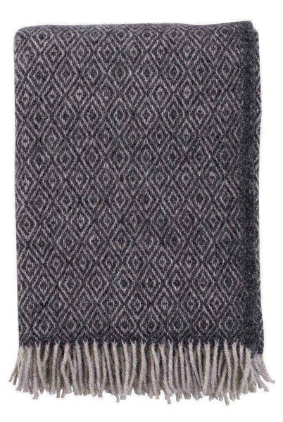 Klippan Vlněný pléd Stella dark grey 130x200