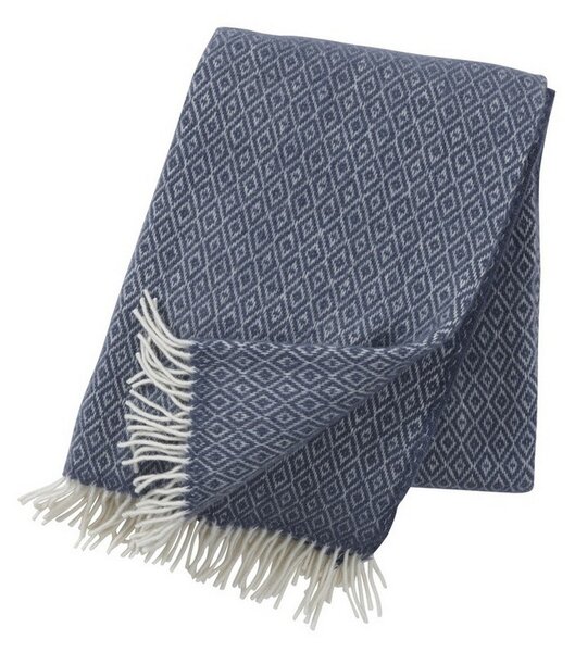 Klippan Vlněný pléd Stella smokey blue 130x200