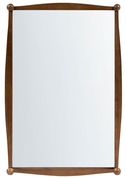 Zrcadlo TORTERON 61 cm 91 cm Dřevo paulovnie Hnědá