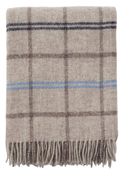 Klippan Vlněný pléd Tartan beige 130x200