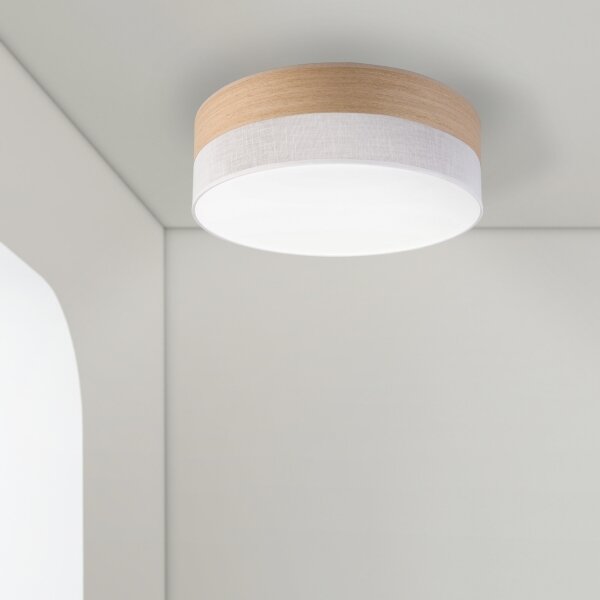 LED Stropní svítidlo SIRJA WOOD LED/36W/230V pr. 45 cm bílá/dub