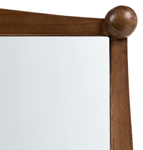 Zrcadlo TORTERON 61 cm 91 cm Dřevo paulovnie Hnědá