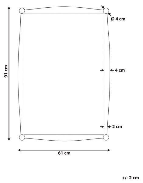 Zrcadlo TORTERON 61 cm 91 cm Dřevo paulovnie Hnědá
