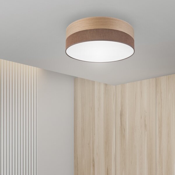 LED Stropní svítidlo SIRJA WOOD LED/36W/230V pr. 45 cm hnědá/dub
