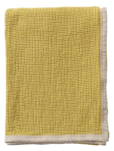 Klippan Bavlněná deka Decor mustard 125x170