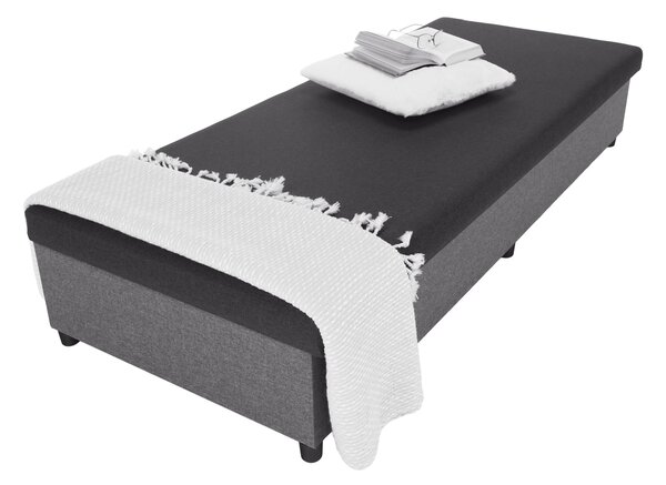 KONDELA Válenda s úložným prostorem, světle šedá/šedá, ALEX