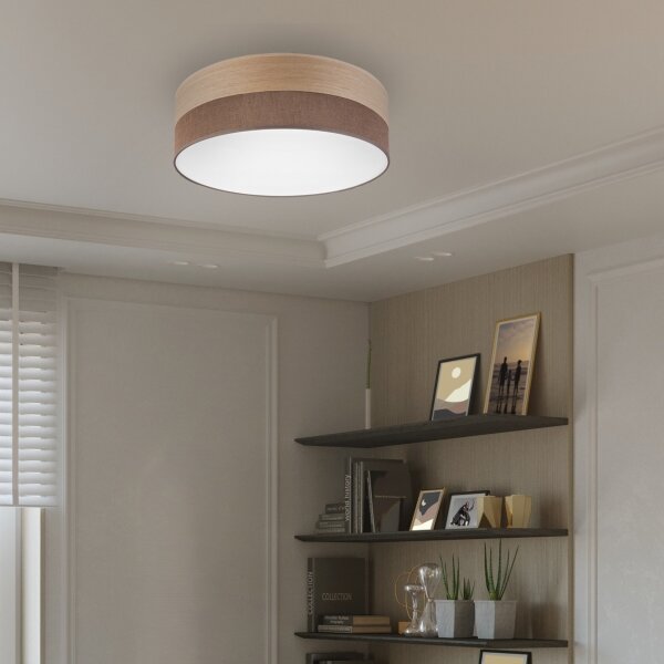 LED Stropní svítidlo SIRJA WOOD LED/36W/230V pr. 45 cm hnědá/dub