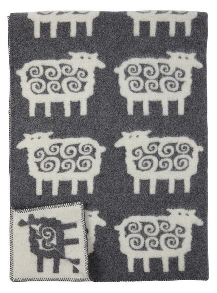 Klippan Vlněná deka Sheep grey 130x180