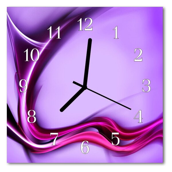 Nástenné skleněné hodiny abstrakce 30x30 cm