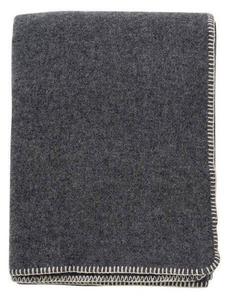 Klippan Vlněná deka Uno grey melange 130x180