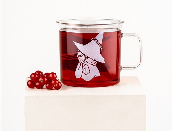 Muurla Skleněný hrnek Snufkin clear 350ml