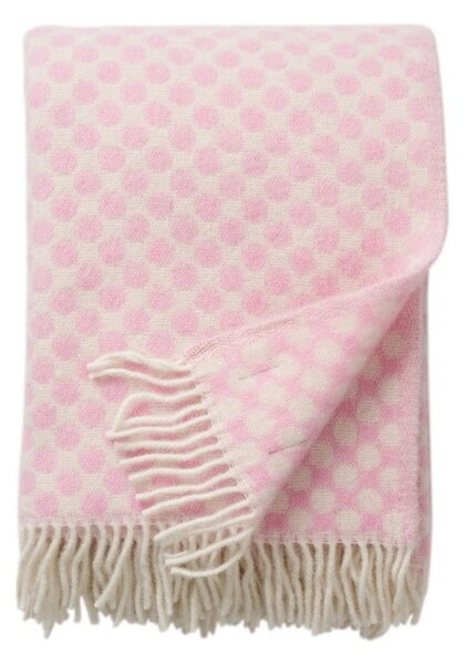 Klippan Vlněný pléd Gotland dot pink 130x200
