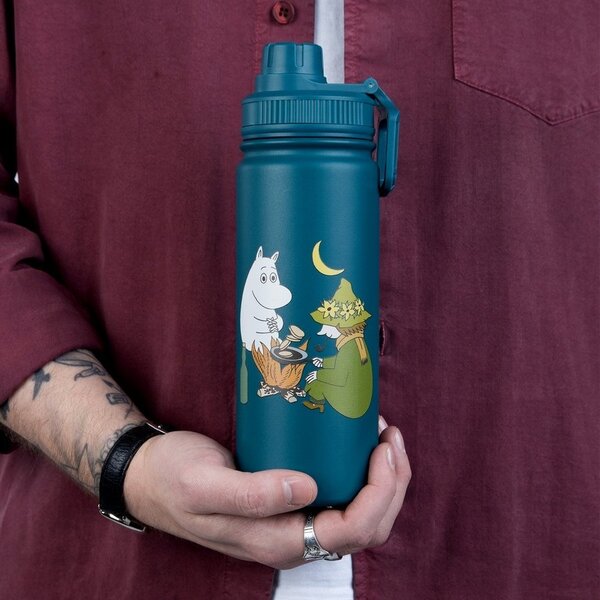 NordicBuddies Termo láhev NB Moomin Adventure modrozelená 0,55L