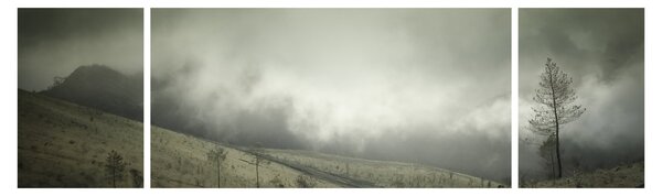 Obraz krajiny před bouři (170x50 cm)