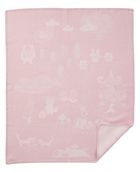 Klippan Bavlněná dětská deka Little Bear pink 70x90