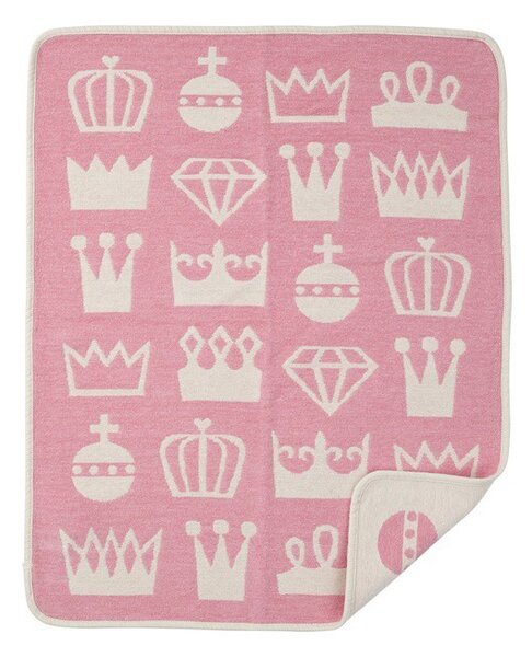 Klippan Bavlněná dětská deka chenille Royal pink 70x90