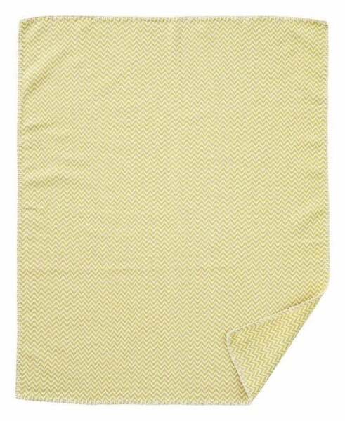 Klippan Bavlněná dětská deka Chevron yellow 70x90