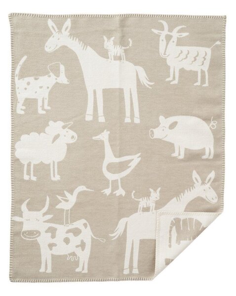 Klippan Dětská deka Farm grey 70x90