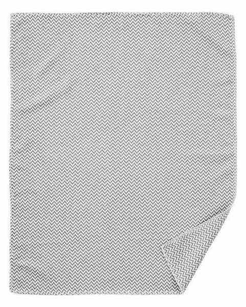 Klippan Bavlněná dětská deka Chevron grey 70x90