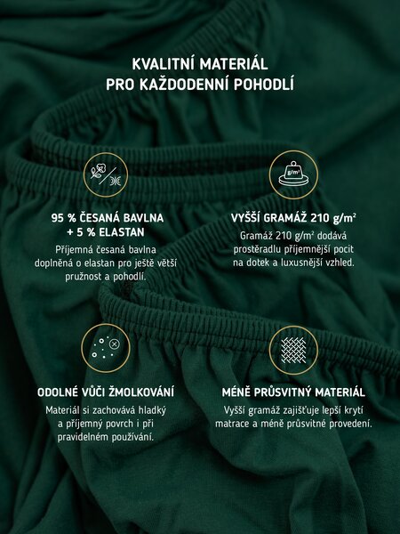 MK Lůžkoviny Jersey prostěradlo s elastanem Deluxe 120 × 200 cm - šedohnědé