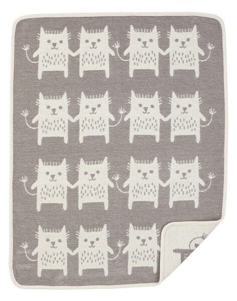 Klippan Bavlněná dětská deka chenille Little Me grey 70x90