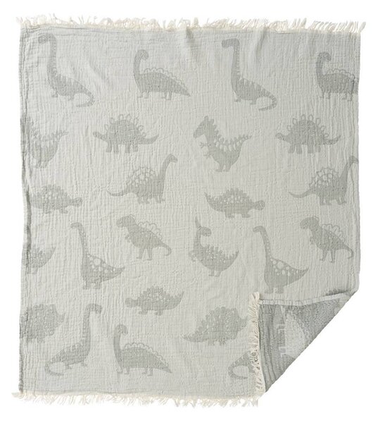 Klippan Bavlněná dětská deka Dino grey 75x90