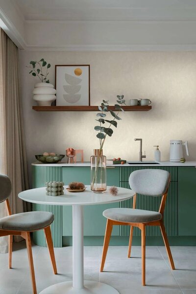 A.S. Création | Vliesová tapeta na zeď COSMO Living 79064-1 | 0,53 x 10,05 m | krémová, šedá, metalická