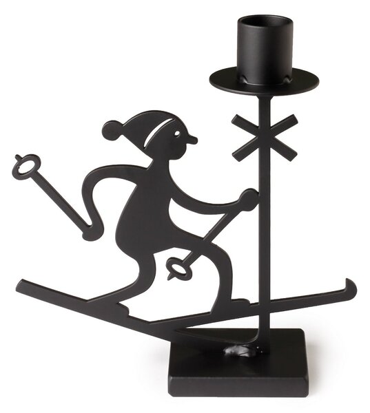 Bengt & Lotta Kovový svícen Ski (lyže) 17x16