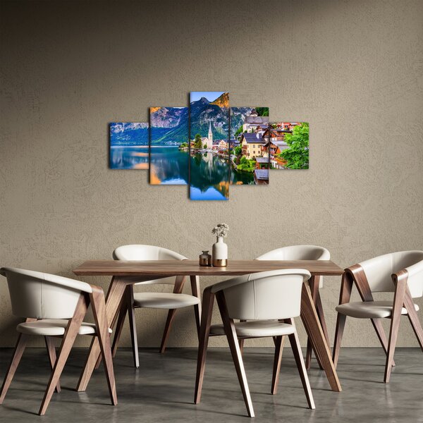 Obraz - Alpská vesnice (125x70 cm)