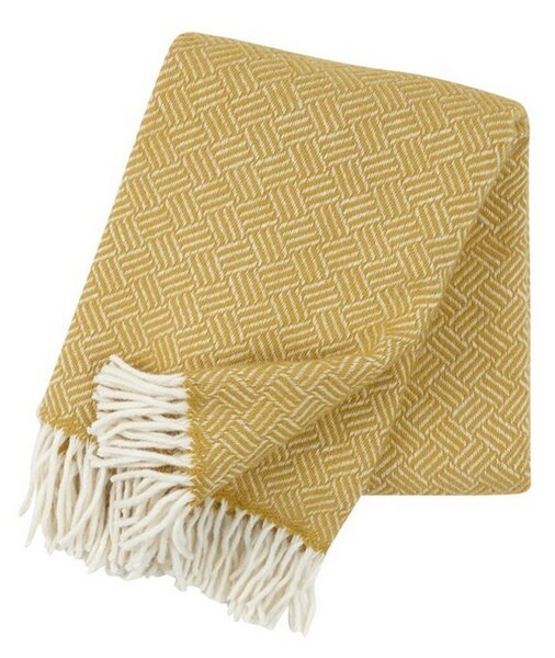 Klippan Vlněný pléd Samba yellow 130x200