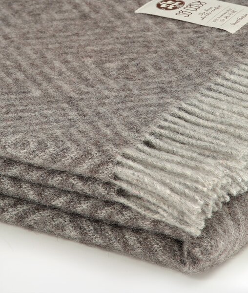 So Cosy Vlněný přehoz na postel Darcy taupe 140 x 240