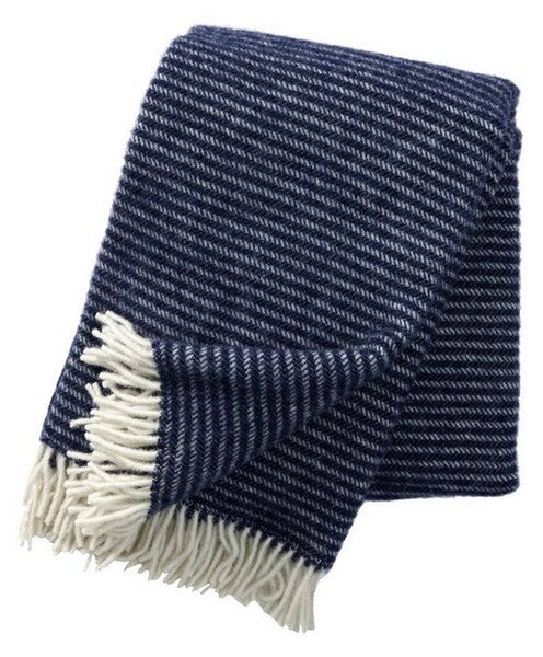 Klippan Vlněný pléd Ralph navy blue 130x200