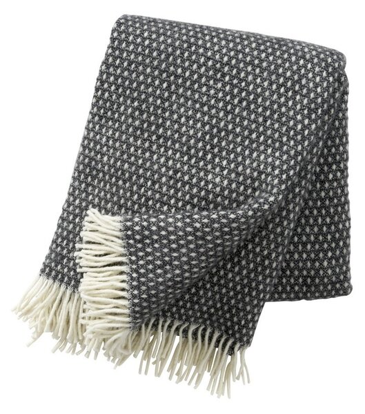 Klippan Vlněný pléd Knut dark grey 130x200