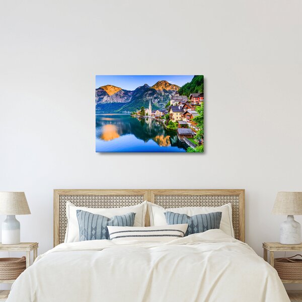 Obraz - Alpská vesnice (70x50 cm)