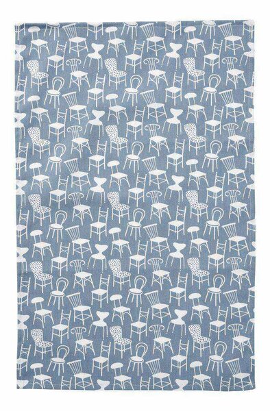 Klippan Kuchyňská utěrka Chairs blue 46x70