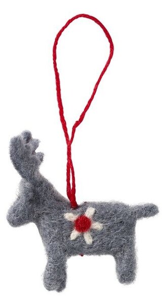 Klippan Plstěná dekorace Reindeer grey (sob) 7x6