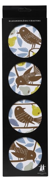 Klippan Tácky pod sklenice Pear 4-set 9x9