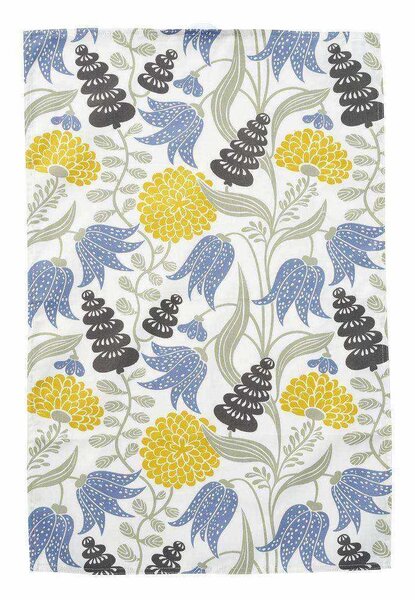 Klippan Kuchyňská utěrka Lily yellow blue 46x70