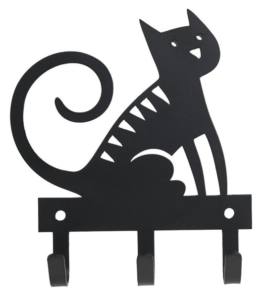 Bengt & Lotta Věšák na zeď Sitting Cat black 14x11