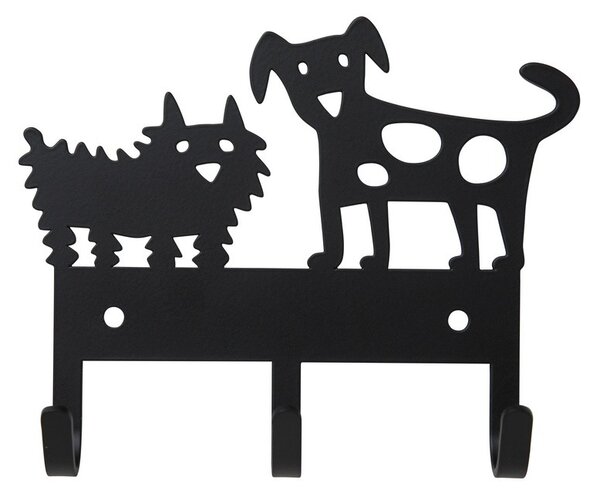 Bengt & Lotta Věšáček na zeď Dog Meeting black 14x11