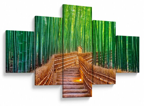 Obraz - Japonský bambusový les (125x70 cm)