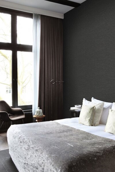Vliesová tapeta černá, imitace krokodýlí kůže 347783, Luxury Skins, Origin