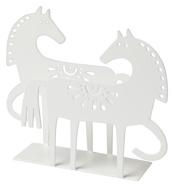 Bengt & Lotta Držák na ubrousky Happy Horse white 13x17x4